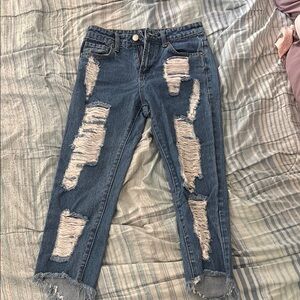 Distressed Blue Women's Jeans